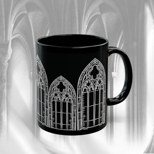 Black Cathedral Noir Mug - Gothic Mug , 11oz, 15 oz