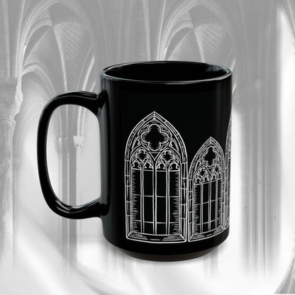 Black Cathedral Noir Mug - Gothic Mug , 11oz, 15 oz