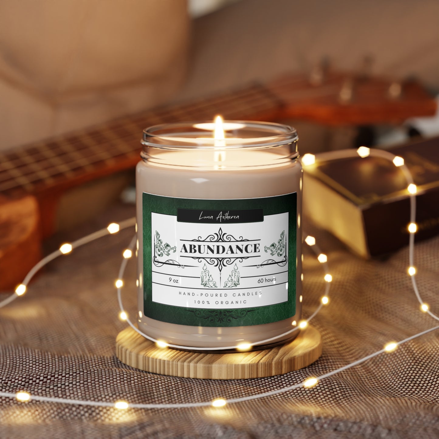 ABUNDANCE - 9oz White Scented Candle