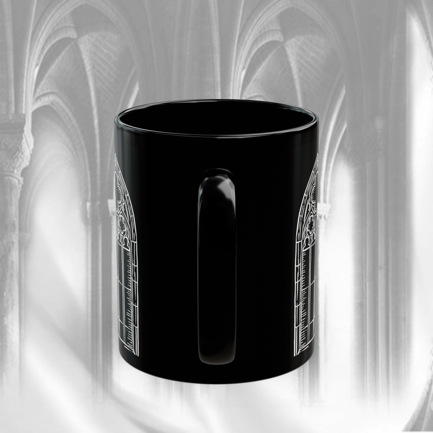 Black Cathedral Noir Mug - Gothic Mug , 11oz, 15 oz