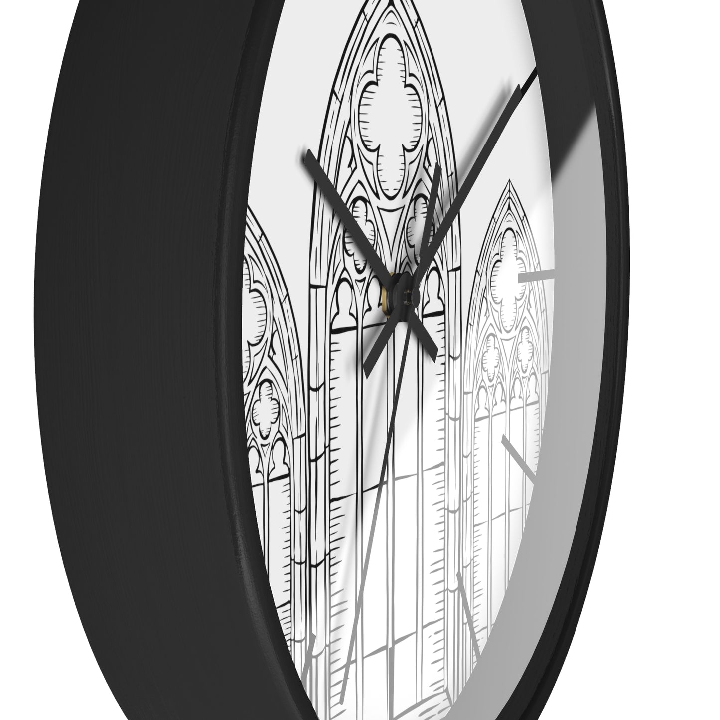 Cathedral Noir Wall Clock, Gothic Clock