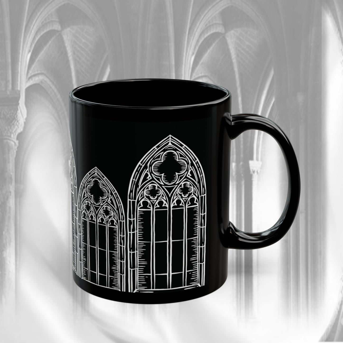 Black Cathedral Noir Mug - Gothic Mug , 11oz, 15 oz