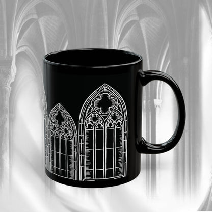 Black Cathedral Noir Mug - Gothic Mug , 11oz, 15 oz