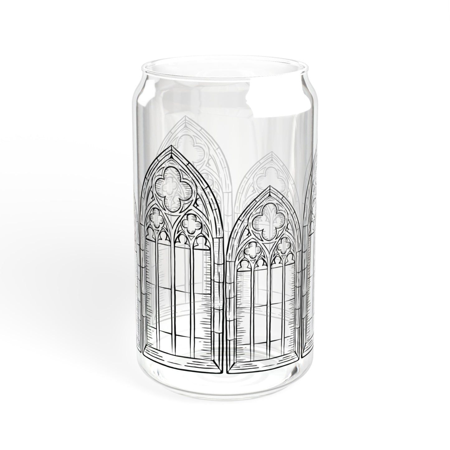 Cathedral Noir - Sipper Glass, 16oz, Gothic Glass