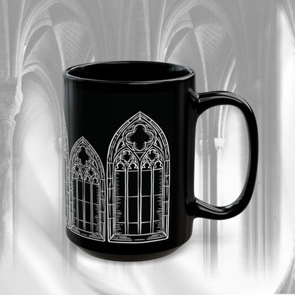 Black Cathedral Noir Mug - Gothic Mug , 11oz, 15 oz