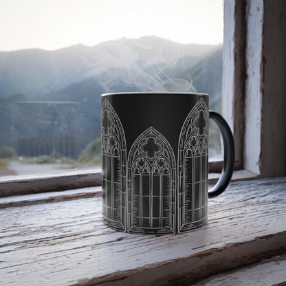 Cathedral Noir - Color Morphing Gothic Mug, 11oz