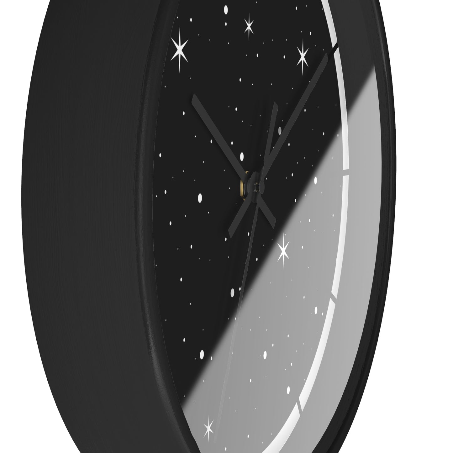 Full Moon Black Wall Clock, Gothic Clock, Witchy Clock