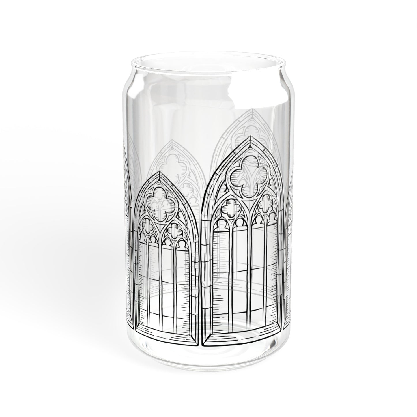 Cathedral Noir - Sipper Glass, 16oz, Gothic Glass