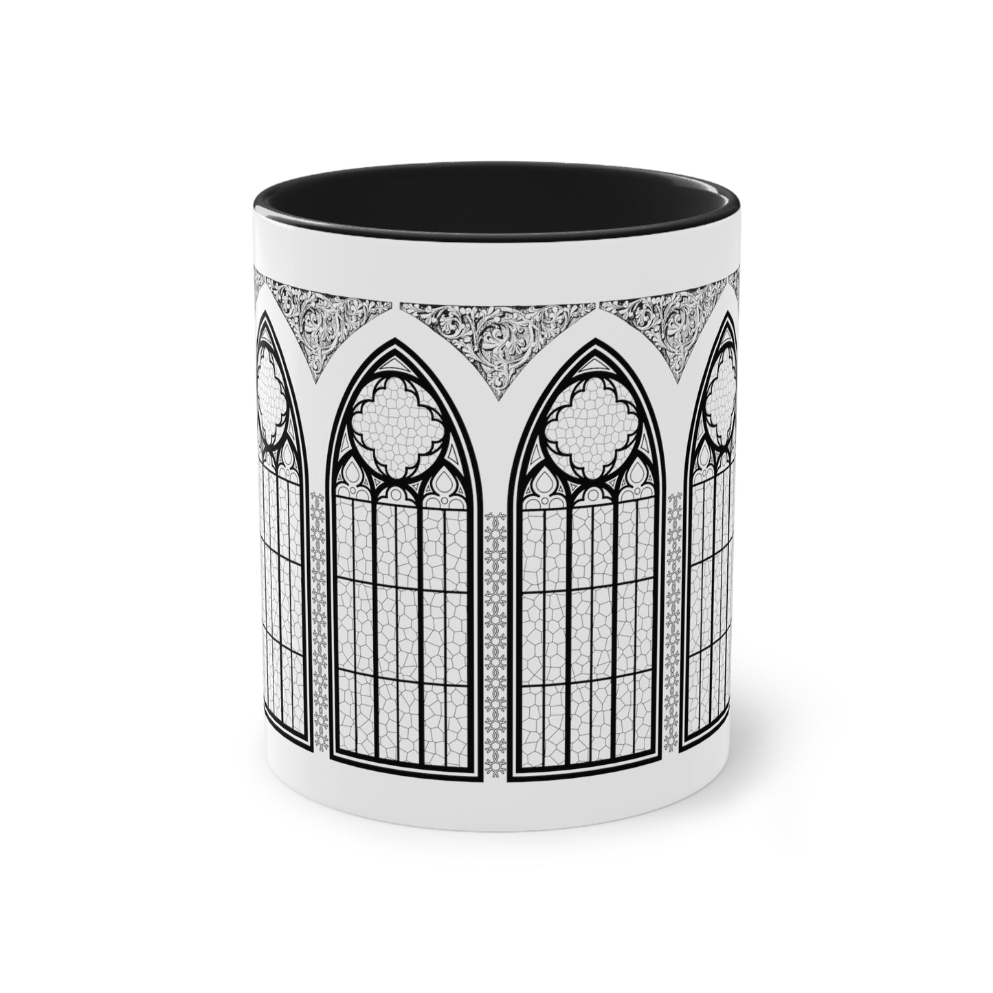 Cathedral Noir - Gothic Ceramic Coffee Mug, 11oz, Made in EU