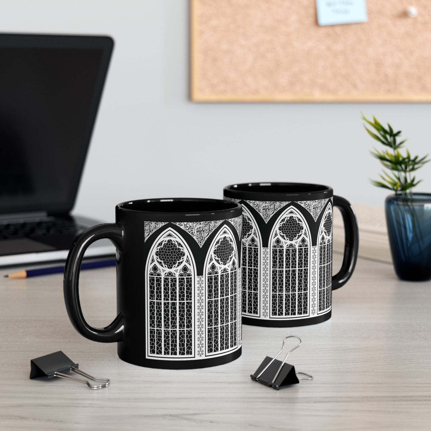 Black Cathedral Noir Mug - Gothic Mug , 11oz