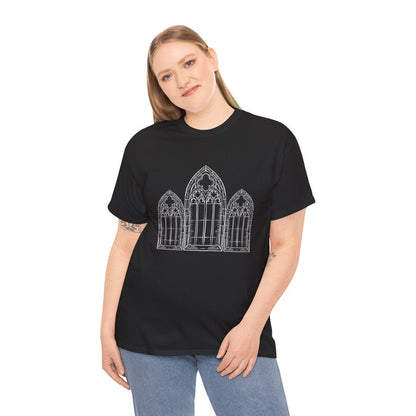 Gothic Cathedral Tshirt, Double Side Print