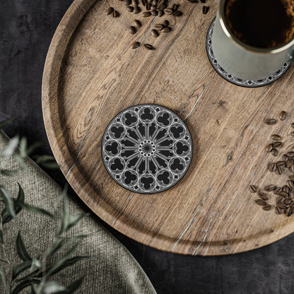 Cathedral Noir - Black Gothic Coasters