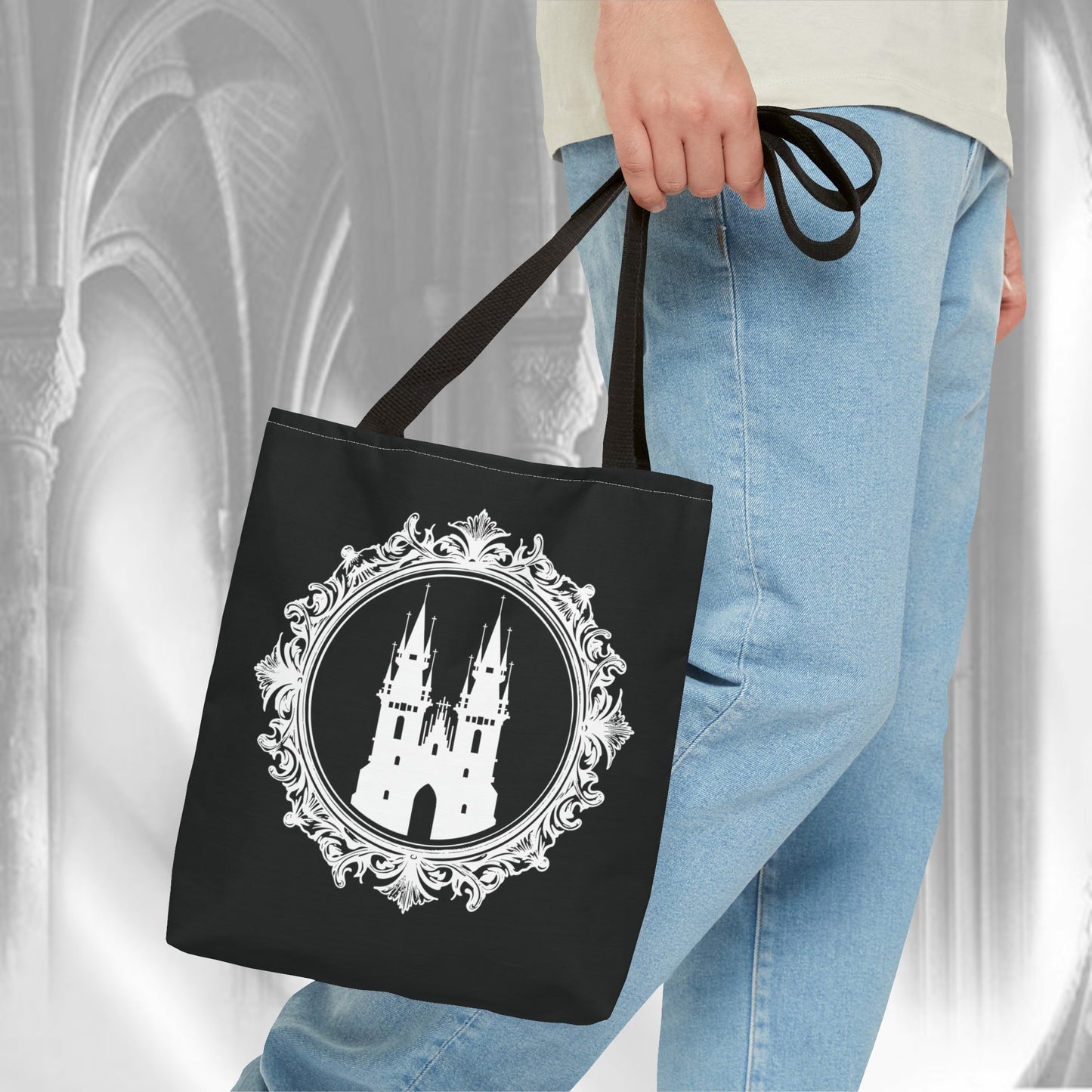 Gothic Cathedral Tote Bag, Double Side Print