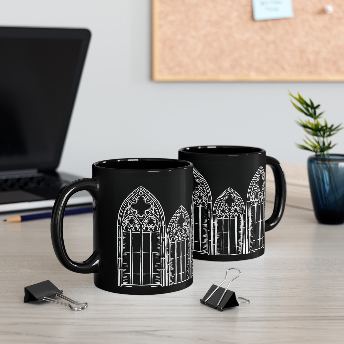 Black Cathedral Noir Mug - Gothic Mug , 11oz, 15 oz