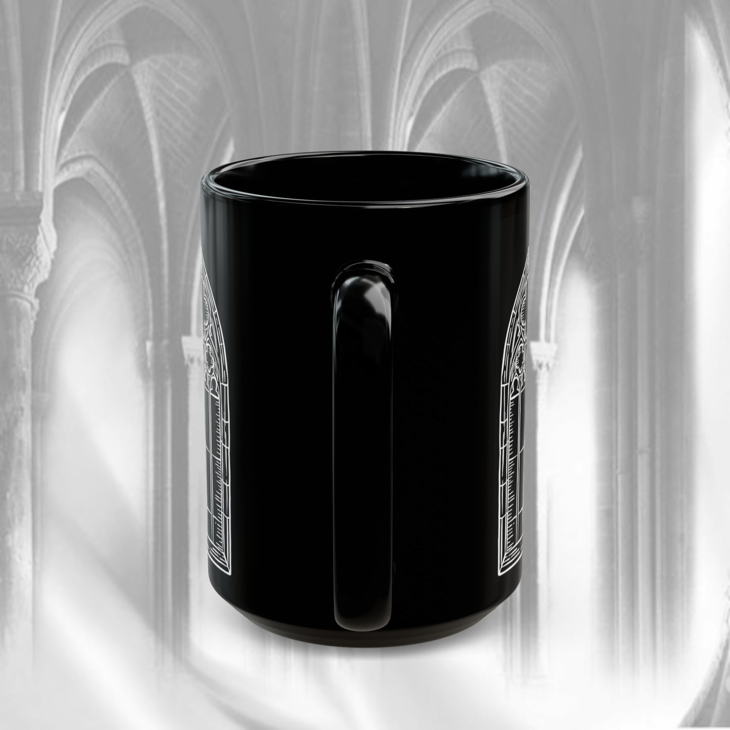 Black Cathedral Noir Mug - Gothic Mug , 11oz, 15 oz