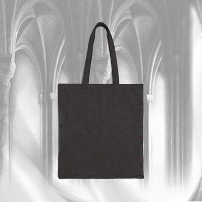 Cathedral Noir - Gothic Cotton Canvas Bag