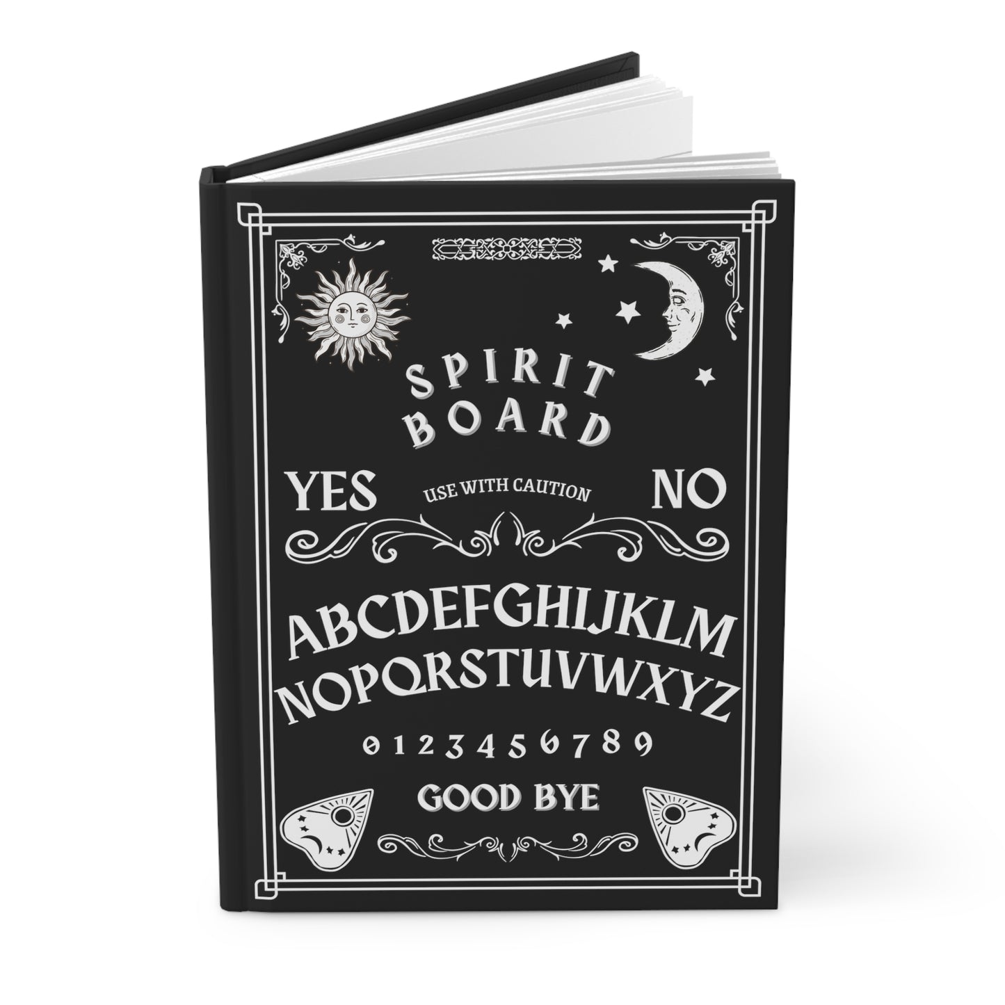 Ouija Spirit Board Hardcover Journal Matte, Gothic Notebook