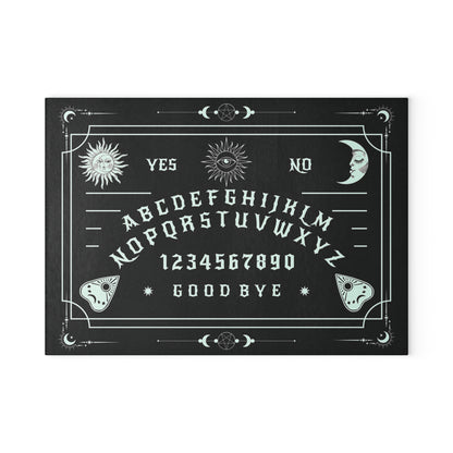 Ouija Spirit Board Glass Cutting Board, Gothic Kitchen