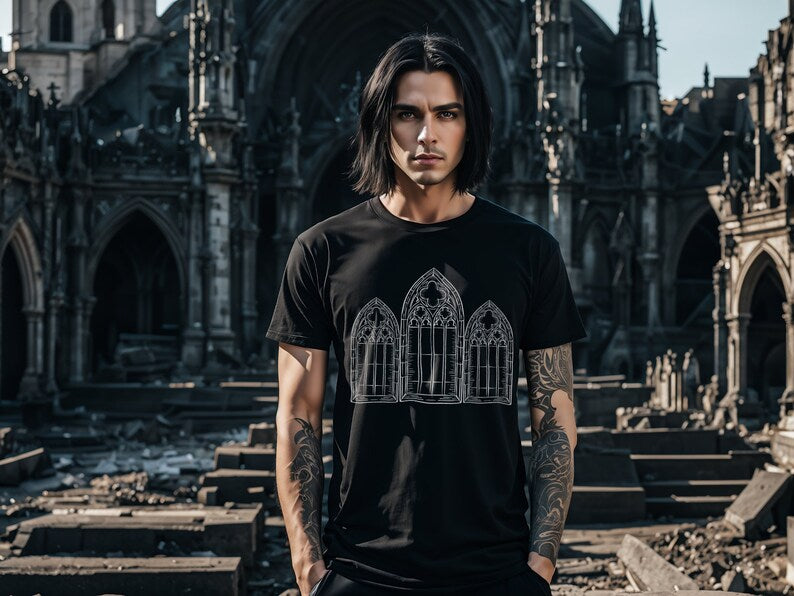 Gothic Cathedral Tshirt, One Side Print