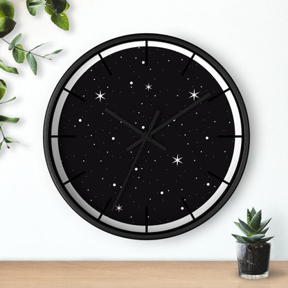 Full Moon Black Wall Clock, Gothic Clock, Witchy Clock