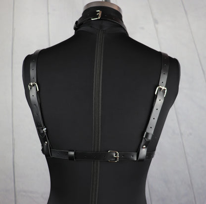 Melantha - Gothic PU Leather Chest Harness