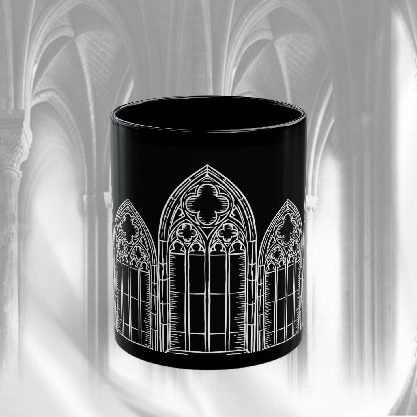 Black Cathedral Noir Mug - Gothic Mug , 11oz, 15 oz