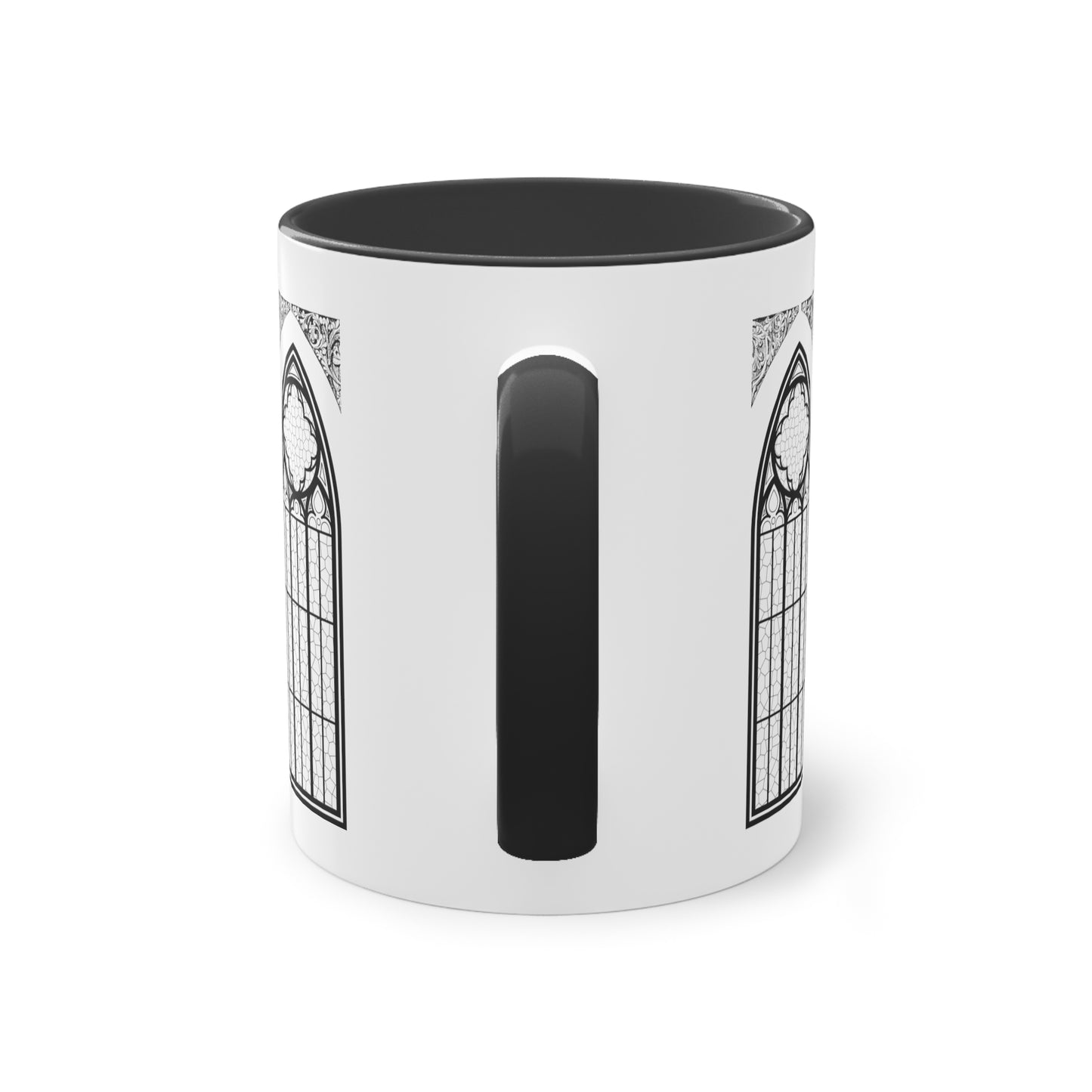 Cathedral Noir - Gothic Ceramic Coffee Mug, 11oz, Made in EU