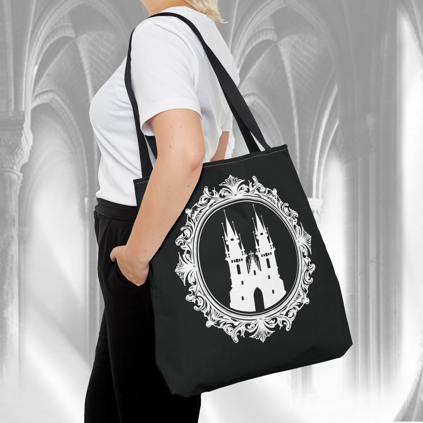 Gothic Cathedral Tote Bag, Double Side Print