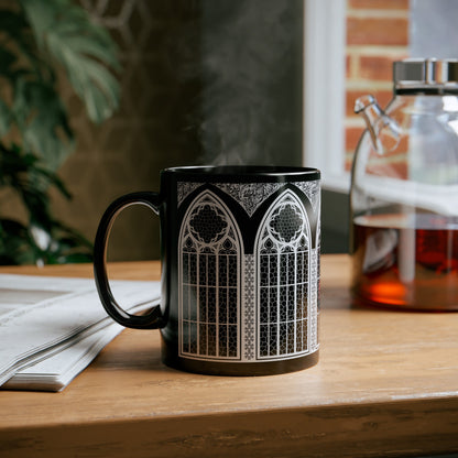 Black Cathedral Noir Mug - Gothic Mug , 11oz