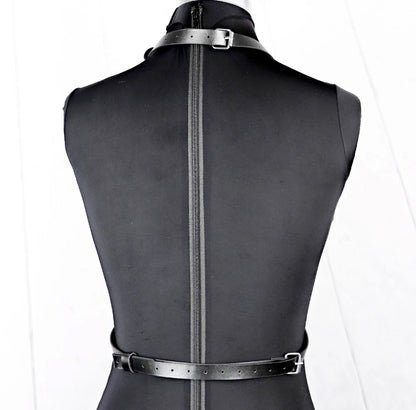 Thana - Gothic PU Leather Chest Harness Belt