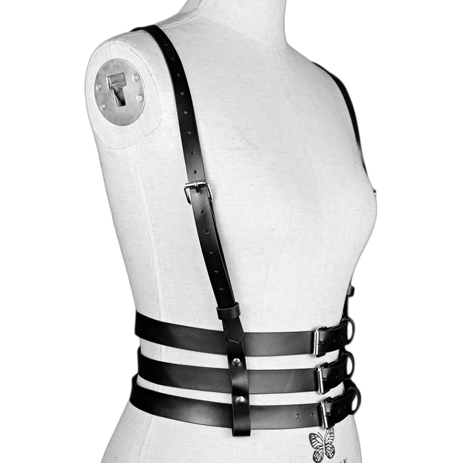 Seraphina - Gothic PU Leather Chest Harness Belt