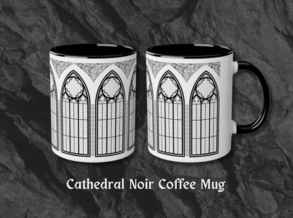 Cathedral Noir - Gothic Ceramic Coffee Mug, 11oz, Made in EU