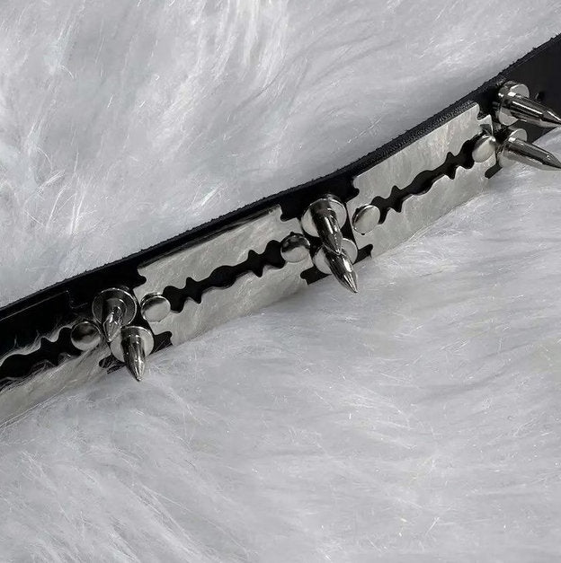 Rogue Edge - Razors and Spikes Goth Choker Handmade