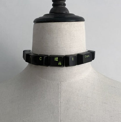 CyberGlyph - Techwear Keycap Handmade Choker