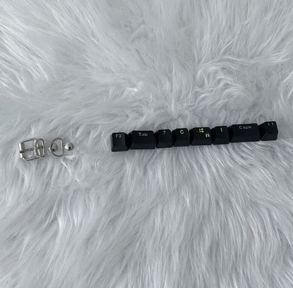 CyberGlyph - Techwear Keycap Handmade Choker