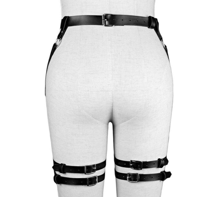 Andras -  Thigh Harness Garter Belt PU Leather