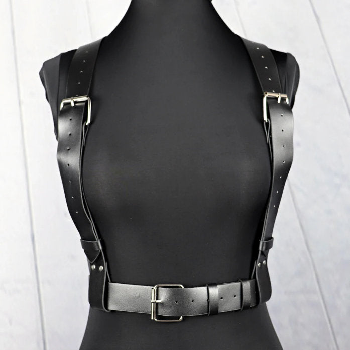 Malphas - PU Leather Gothic Harness Belt