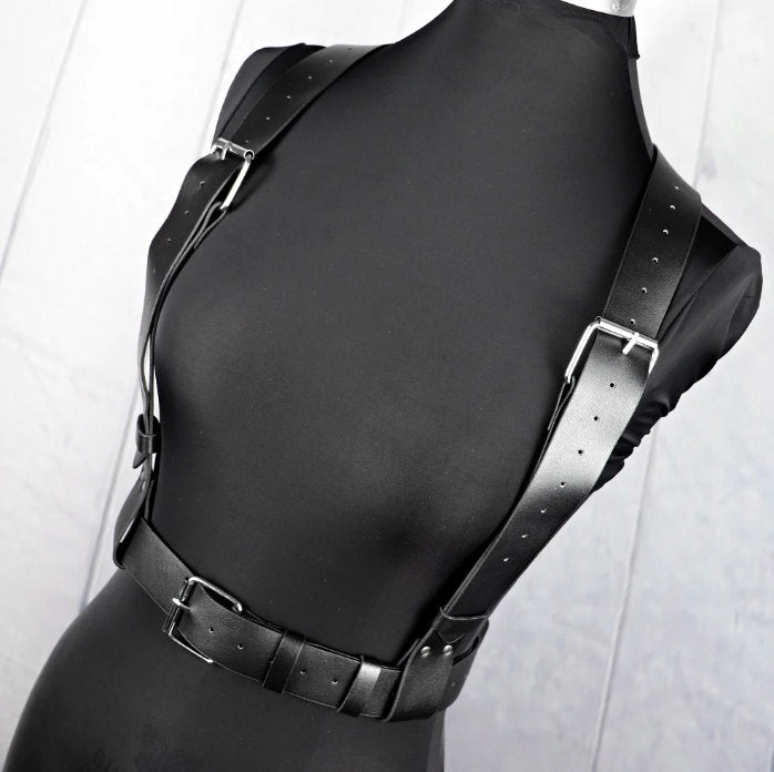 Malphas - PU Leather Gothic Harness Belt