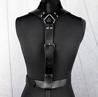 Malphas - PU Leather Gothic Harness Belt