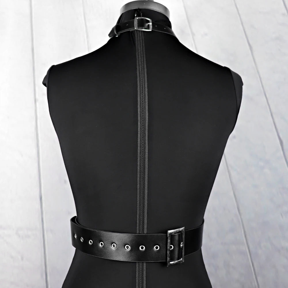 Striga - Gothic PU Leather Harness Belt, O-Ring