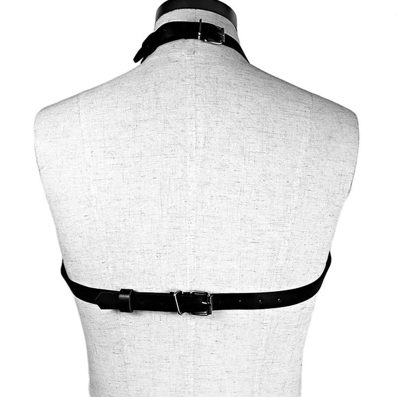 Havres - Gothic PU Leather Chains Top Harness Belt