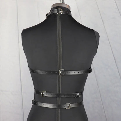 Desdemona - Gothic Chest Harness, PU Leather