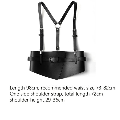 Gusion - PU Leather Gothic Irregular Statement Belt Harness