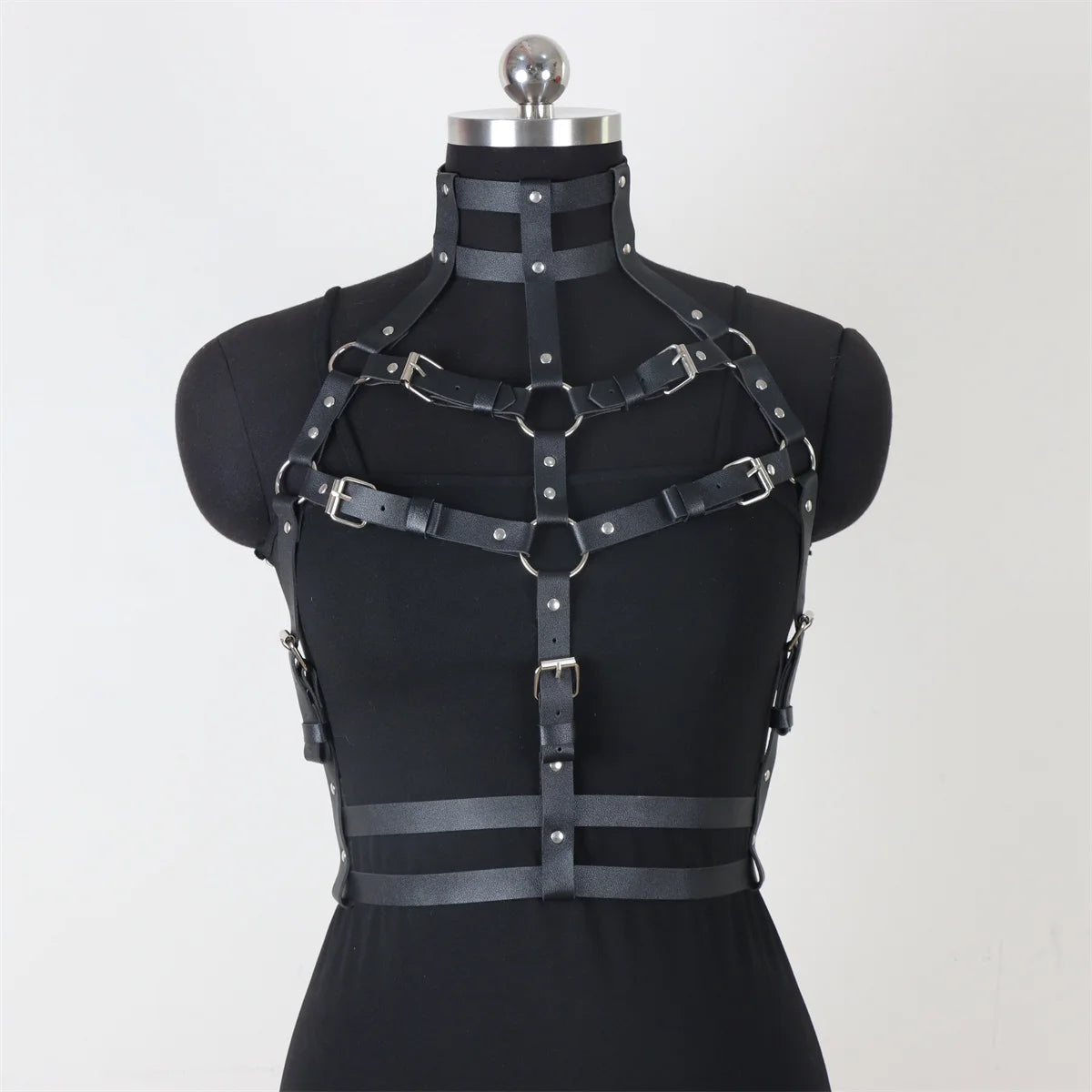 Mortis - Gothic Chest Harness, PU Leather Belt