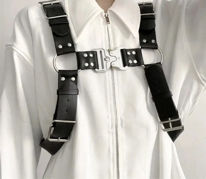 Techwear Adjustable Body Harness Handmade