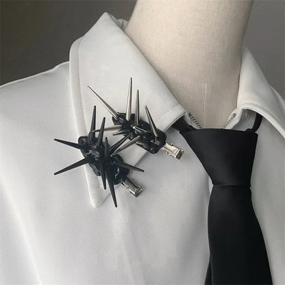 Handmade Spike Asymmetric Rivets Hairpin Techwear Hairclips