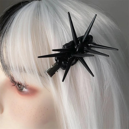 Handmade Spike Asymmetric Rivets Hairpin Techwear Hairclips