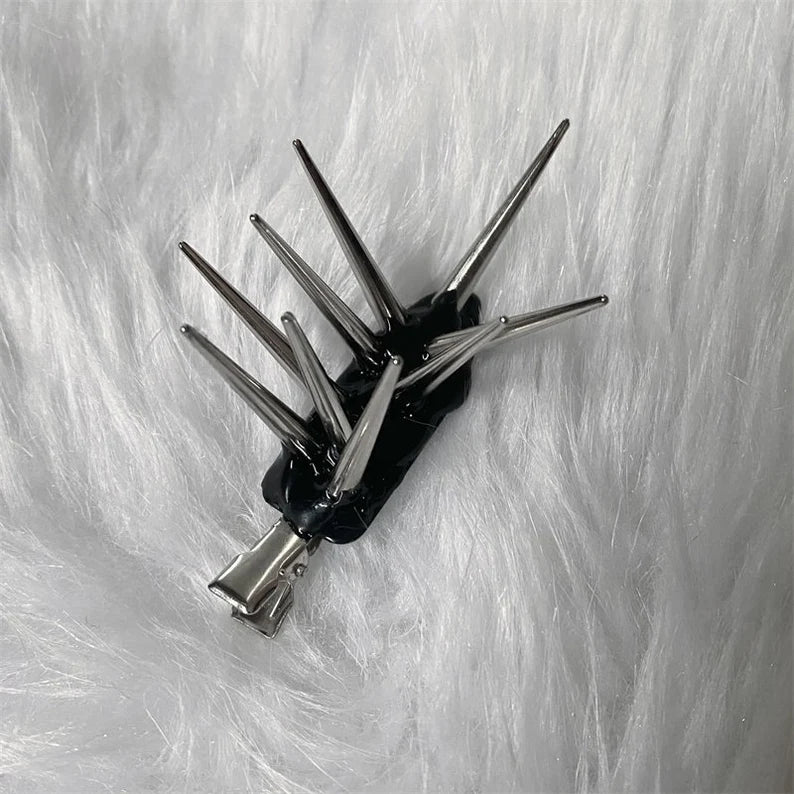 Handmade Spike Asymmetric Rivets Hairpin Techwear Hairclips