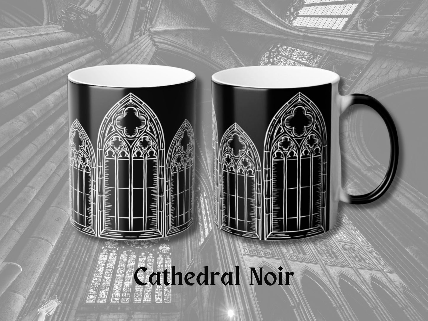 Cathedral Noir - Color Morphing Gothic Mug, 11oz